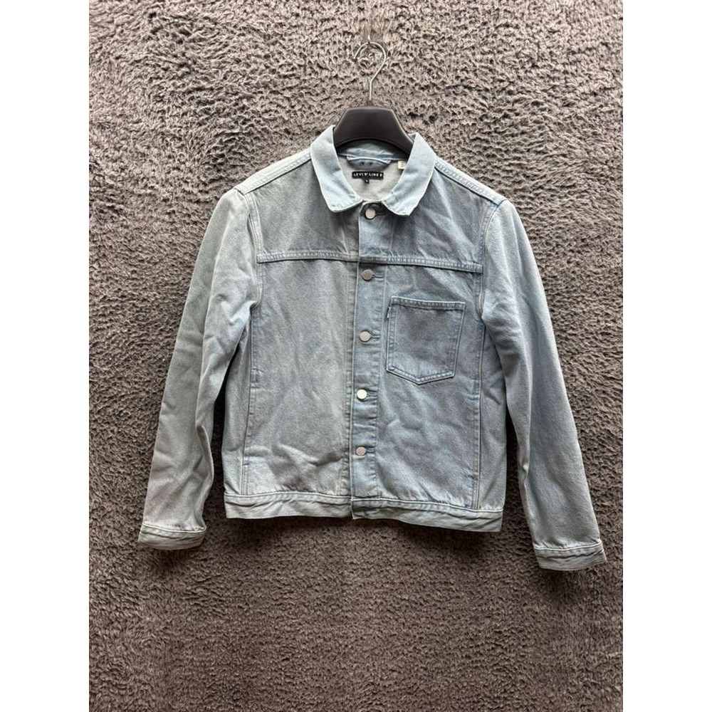 Levi's Line 8 Button-Front Denim Trucker Jacket Light Wash Blue Womens Size S‎